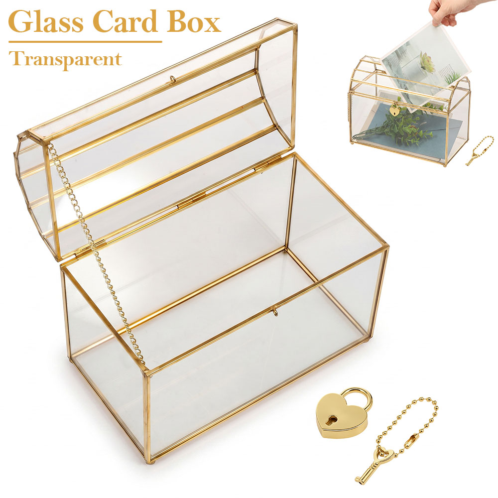 Glass Wedding Card Box Clear D - đánh giá và giá Card Index Box