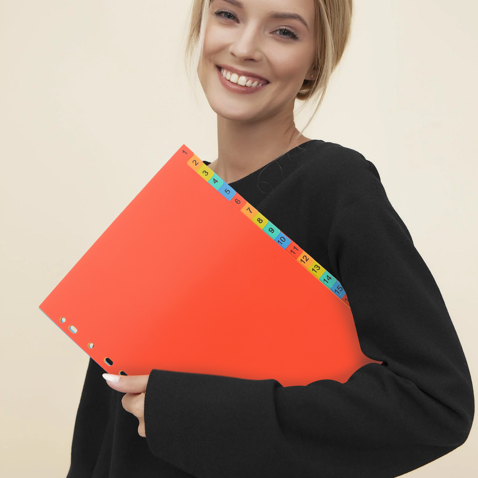 20Sheets A4 Plastic Binder Div - đánh giá và giá Tab Divider A4