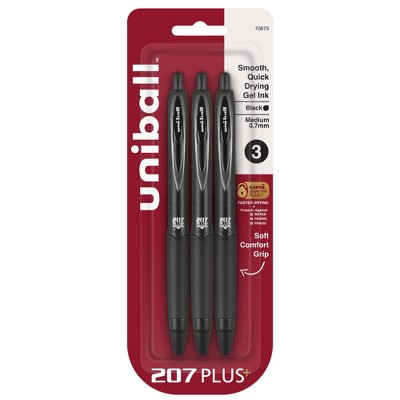 Gel Pens, Pack of 3, Black Ink - đánh giá và giá Gel Refill Pack
